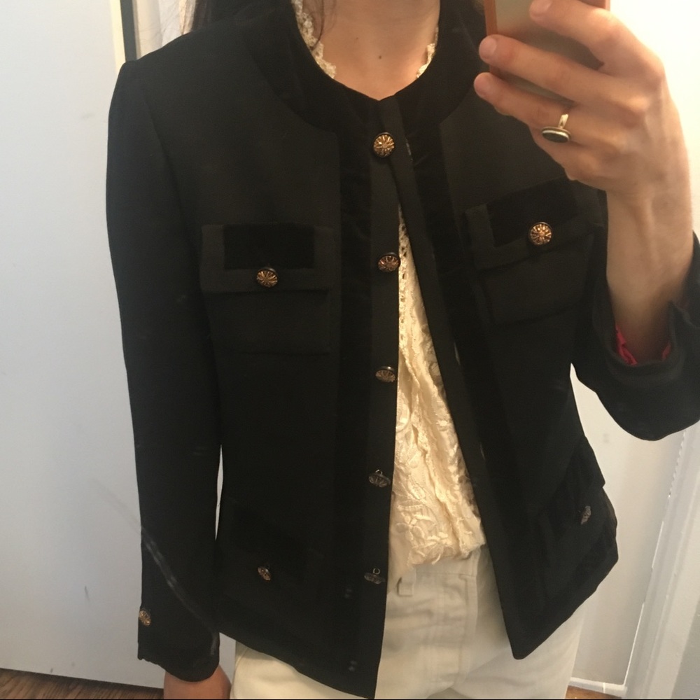 Chanel style vintage black jacket S